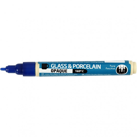 verfstift glas- & porselein blauw