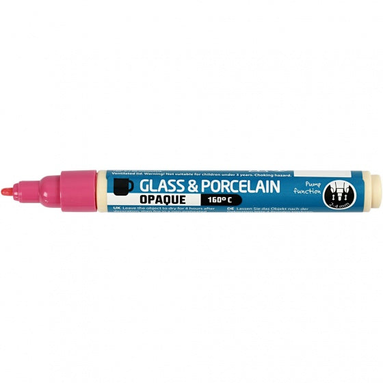 verfstift glas- & porselein roze