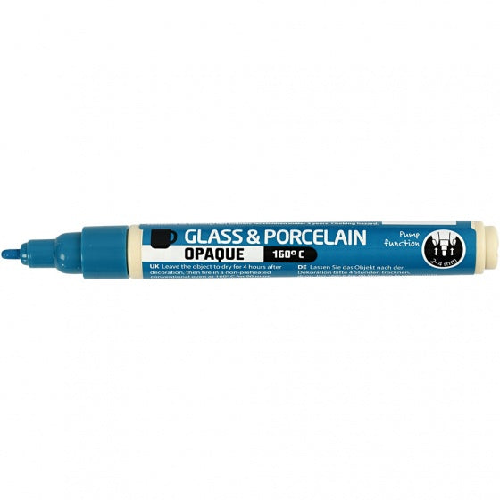 verfstift glas- & porselein turquoise