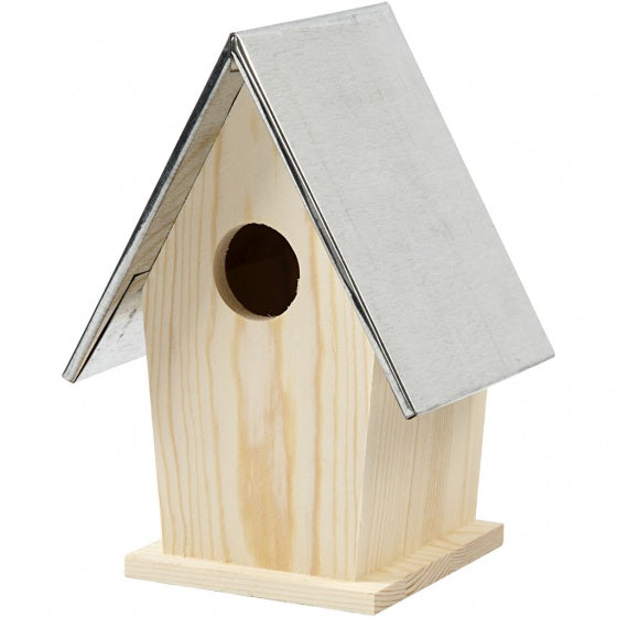 Vogelhuis afneembaar dak blanco 19 cm