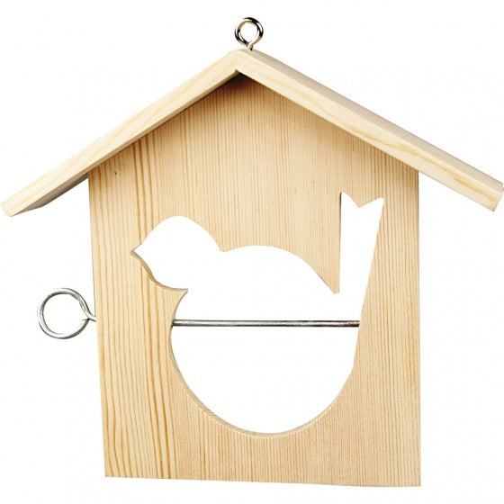 vogelvoederhuis hout unisex 19 x 21 cm