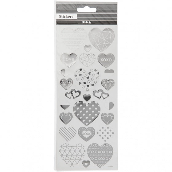 stickers hartjes goud 10 x 24 cm 33-delig