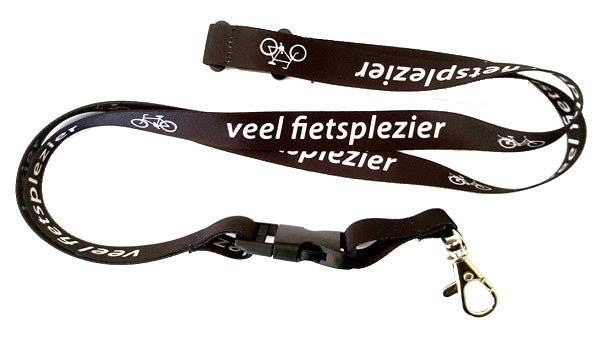 keycord Veel Fietsplezier 90 cm zwart