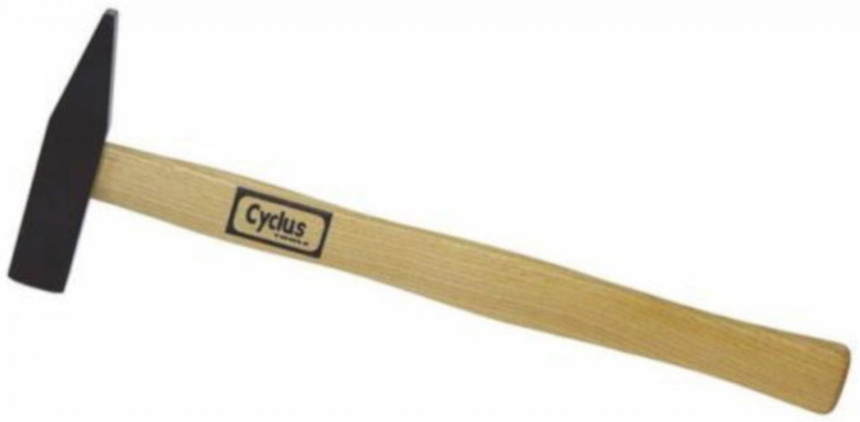 bankhamer 200 gram hout/staal zwart/naturel