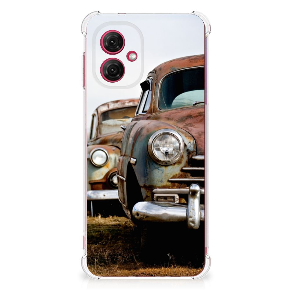 Motorola Moto G55 Anti-shock Hoesje met foto Vintage Auto
