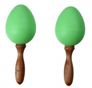 maracas Mini Steel junior 11 cm groen 2 stuks