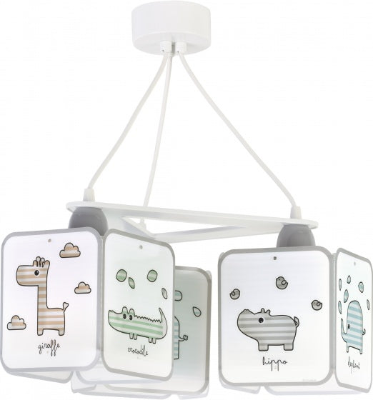 hanglampen Baby Zoo 39 x 39 cm E27 60W wit 3 stuks