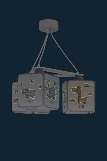 hanglampen Baby Zoo 39 x 39 cm E27 60W wit 3 stuks