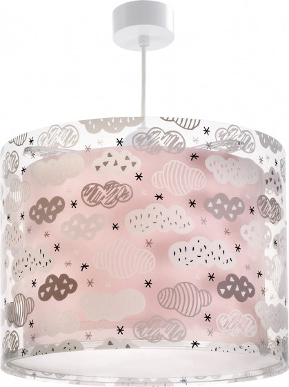 hanglamp Clouds meisjes 25 x 33 cm E27 60W roze