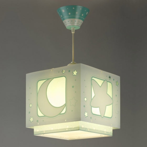 hanglamp Led Moon junior 26 cm E27 60W mintgroen/wit