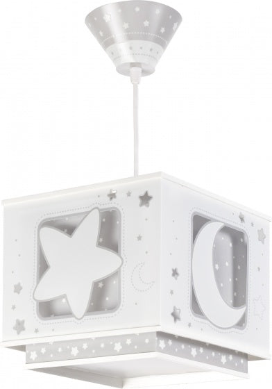 hanglamp Moonlight glow in the dark 24 cm 60W grijs