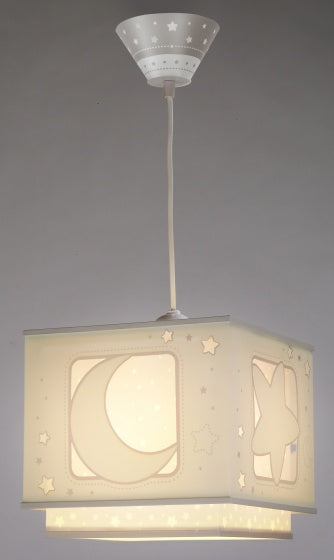 hanglamp Moonlight glow in the dark 24 cm 60W grijs