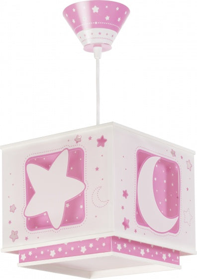 hanglamp Moonlight glow in the dark 24 cm E27 60W roze