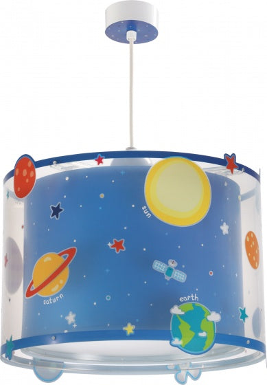 hanglamp Planets glow in the dark 33 cm E27 60W blauw