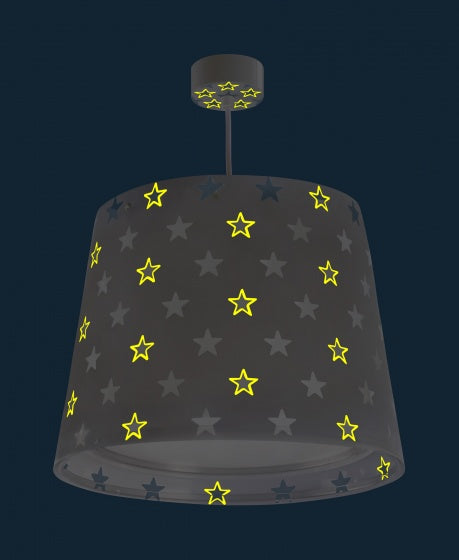 hanglamp Stars glow in the dark 33 cm E27 60W grijs