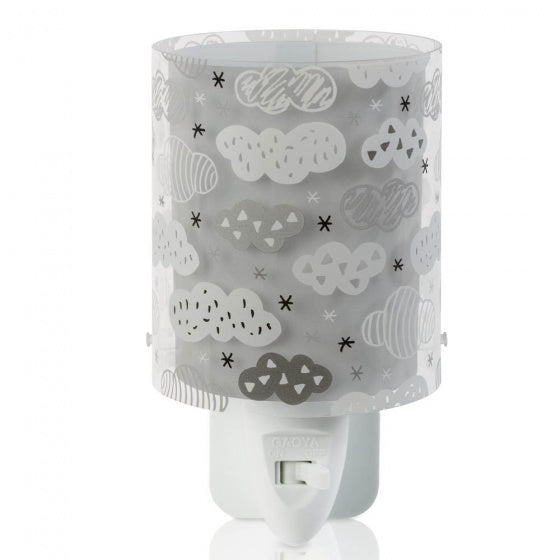 nachtlamp Clouds 14 cm grijs