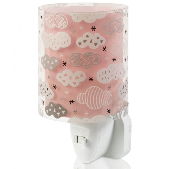 nachtlamp Clouds 14 cm roze