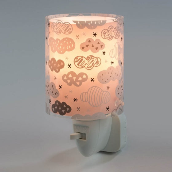 nachtlamp Clouds 14 cm roze