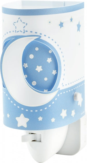 nachtlamp Moonlight glow in the dark 13 cm blauw