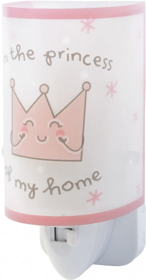 nachtlamp Princess glow in the dark 13 cm roze