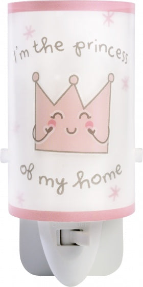 nachtlamp Princess glow in the dark 13 cm roze