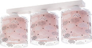 plafondlamp 3-lamps clouds 51 cm roze