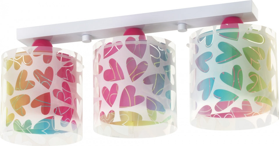 plafondlamp 3-lamps Cuore 51 cm
