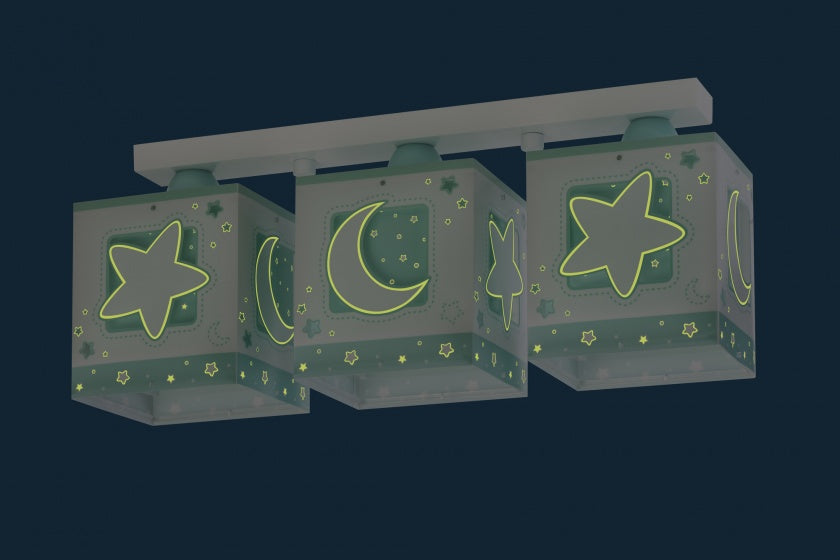 plafondlampen Moonlight 3 stuks 20 cm groen