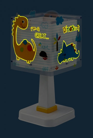 tafellamp Dinos glow in the dark 29 cm E14 40W wit