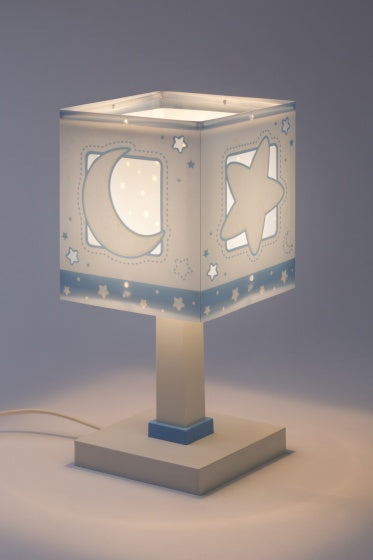 tafellamp Moonlight junior 14 x 29 cm E14 40W blauw