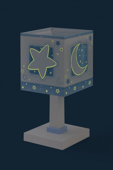 tafellamp Moonlight junior 14 x 29 cm E14 40W blauw