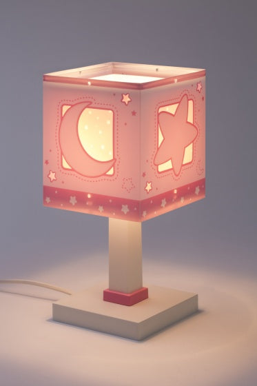 tafellamp Moonlight junior 14 x 29 cm E14 40W roze