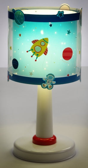 tafellamp Planets glow in the dark 30 cm E14 40W blauw