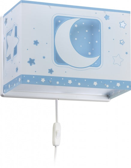 wandlamp maan junior 31 cm E27 60W blauw