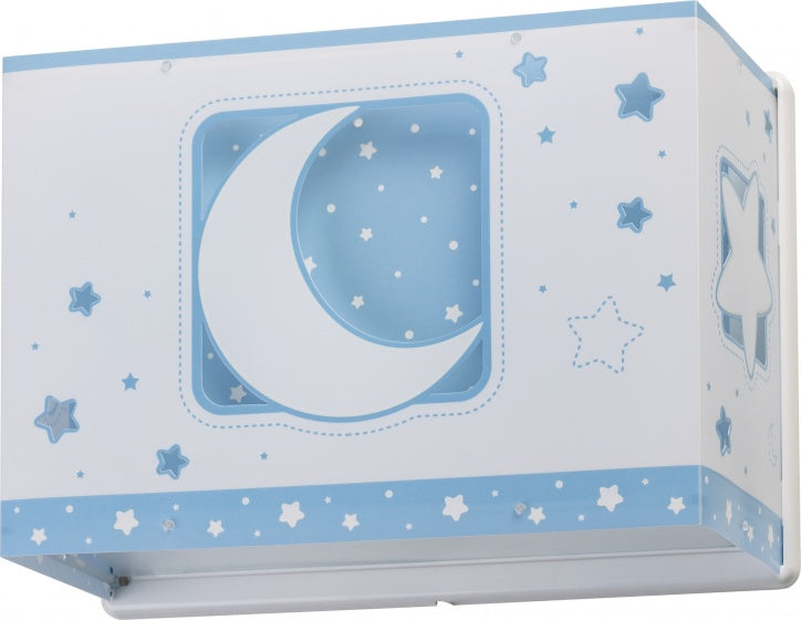 wandlamp maan junior 31 cm E27 60W blauw