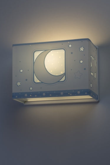 wandlamp maan junior 31 cm E27 60W blauw