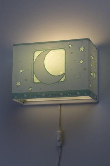 wandlamp maan junior 31 cm E27 60W groen
