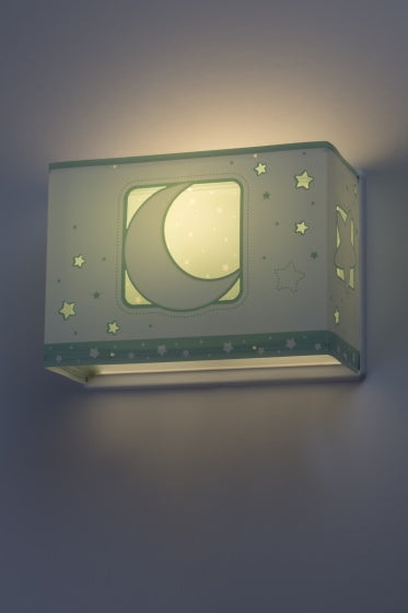 wandlamp maan junior 31 cm E27 60W groen