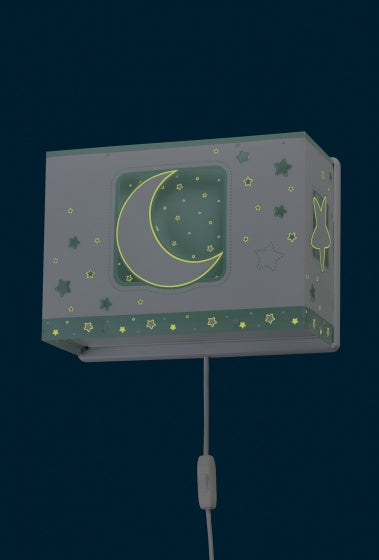 wandlamp maan junior 31 cm E27 60W groen