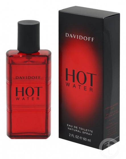 eau de toilette Hot Water heren 60 ml transparant/rood