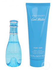 geurset Cool Water met bodylotion dames 105 ml blauw
