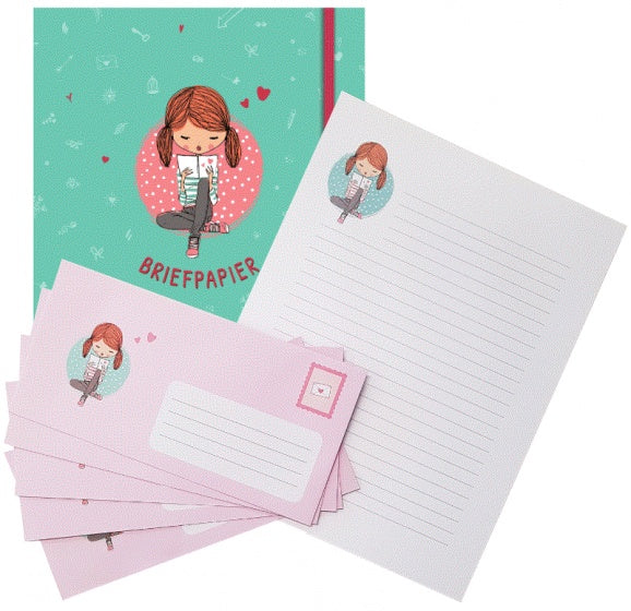Paperstore: briefpapier meisje met boek