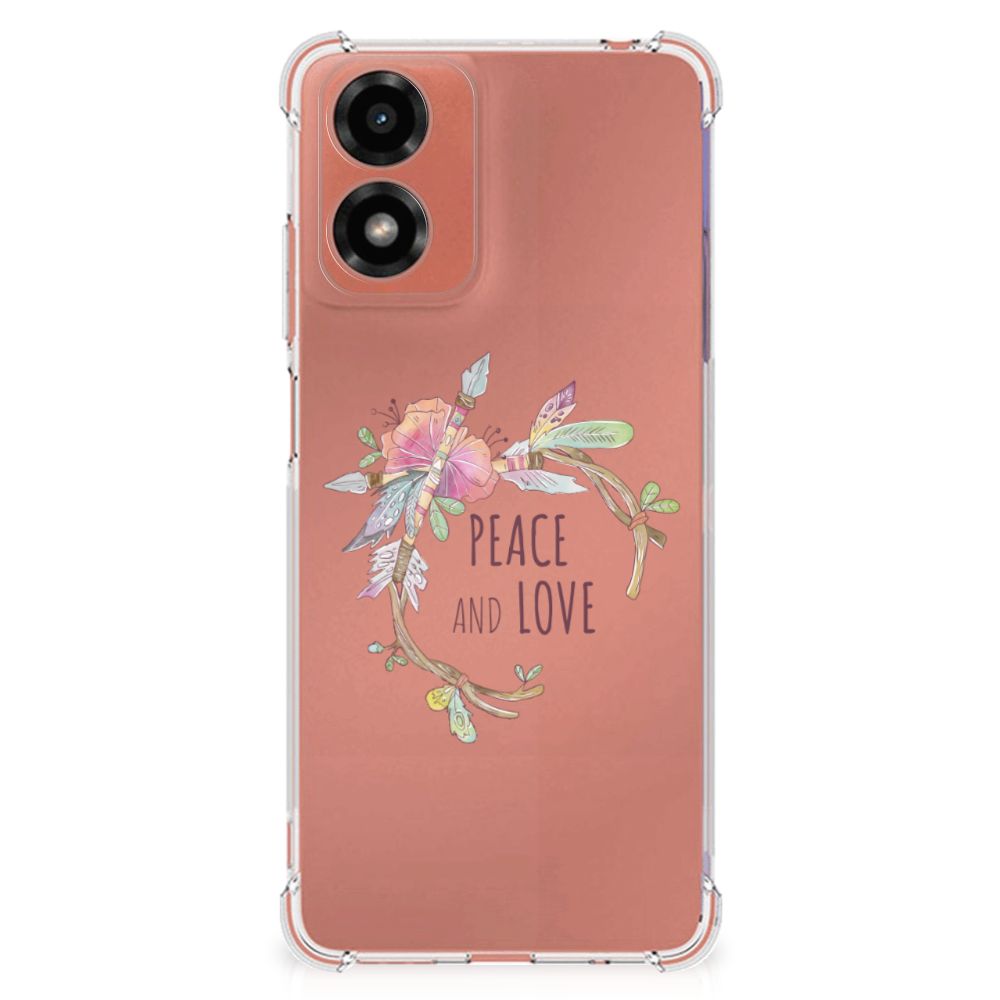 Motorola Moto G24 | G24 Power | G04 Stevig | Bumper Hoesje | Boho Text