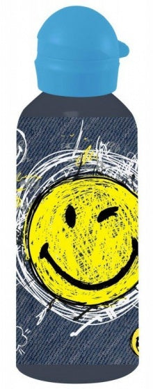 drinkfles Smiley World junior 500 ml blauw/geel