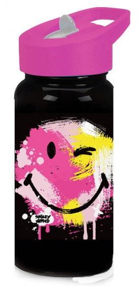 drinkfles Smiley World junior 500 ml zwart/paars