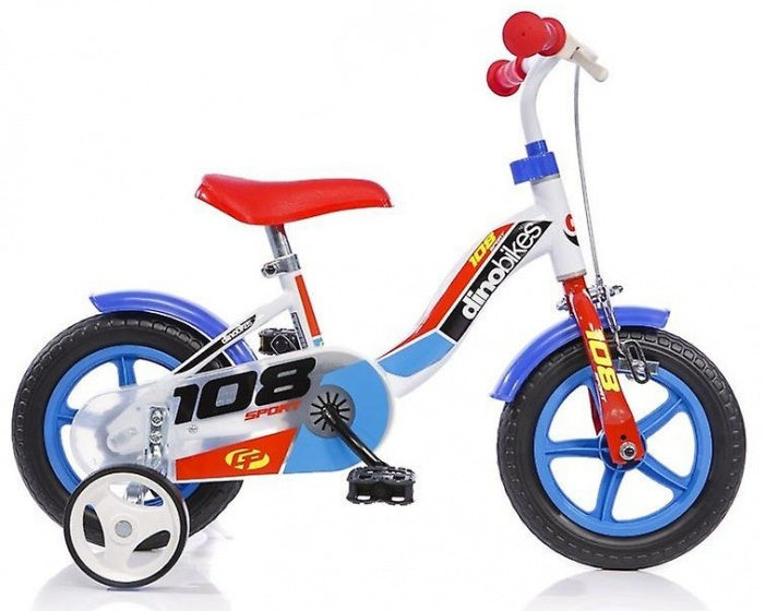 108 10 Inch 17 cm Jongens Knijprem Blauw/Wit