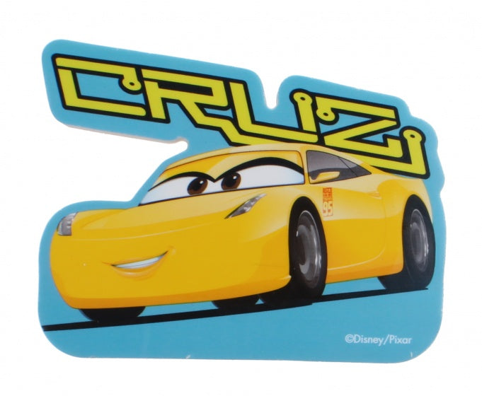 Cars 3 reuzegum Cruz 10 cm blauw/geel
