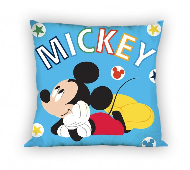 kussen Mickey Mouse 35 x 35 cm blauw