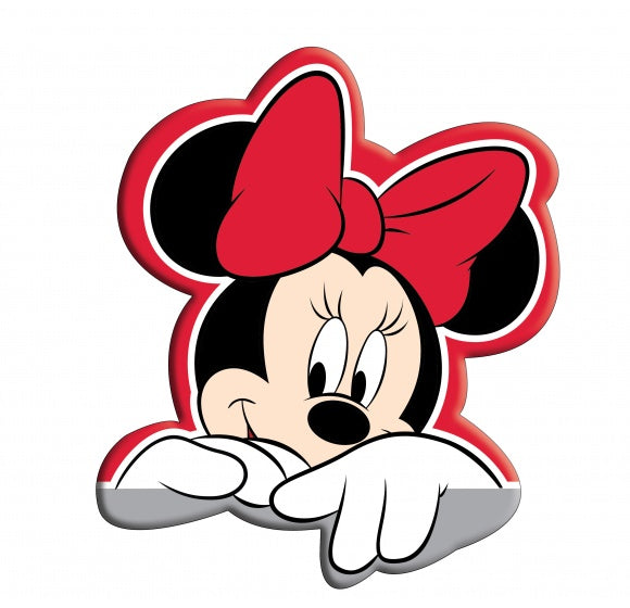 Minnie Mouse-vorm kussen 35 x 35 cm rood