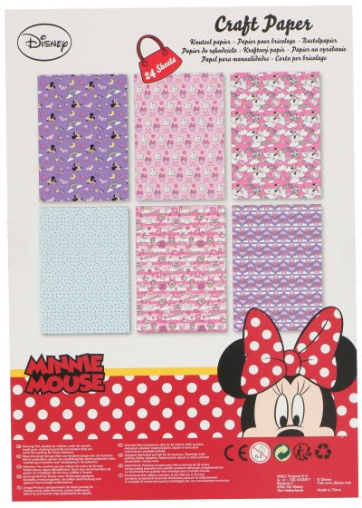 Minnie Mouse knutselpapier Craft junior 24 vellen